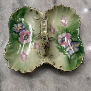 Andrea by Sadek Hand-Painted Floral Divided Dish – Japan
